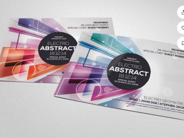 Abstract Electro Beat Party Flyer