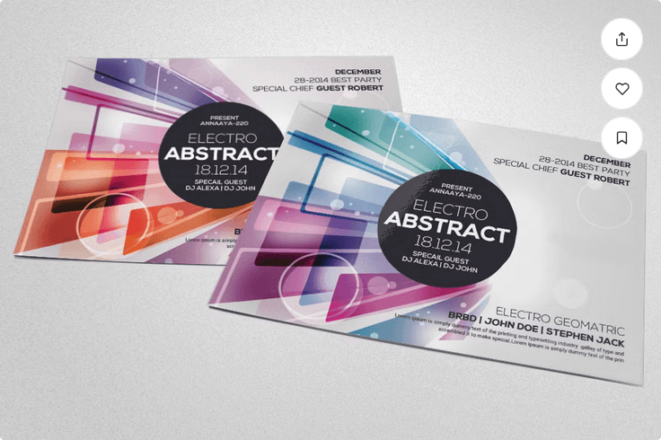 Abstract Electro Beat Party Flyer