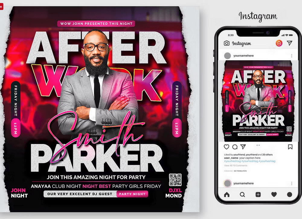 After Work Church Flyer Template PSD Design
