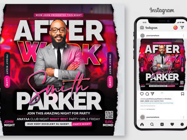 After Work Church Flyer Template PSD Design