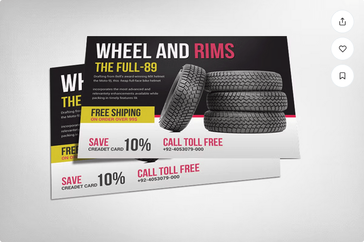 Auto Parts Flyer Template PSD