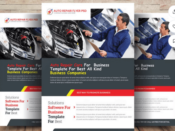 Auto Repair Flyer Template PSD