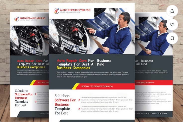 Auto Repair Flyer Template PSD