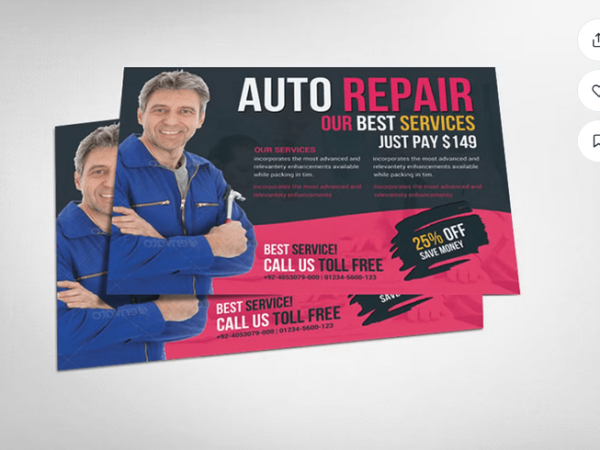 Auto Service Flyer Template PSD