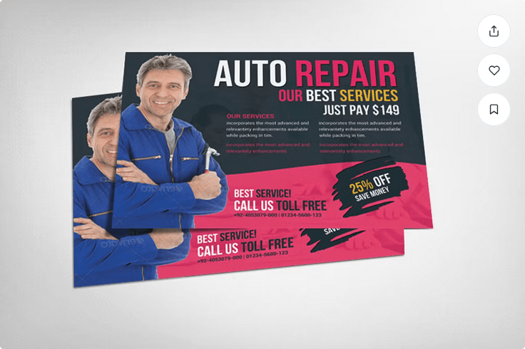 Auto Service Flyer Template PSD