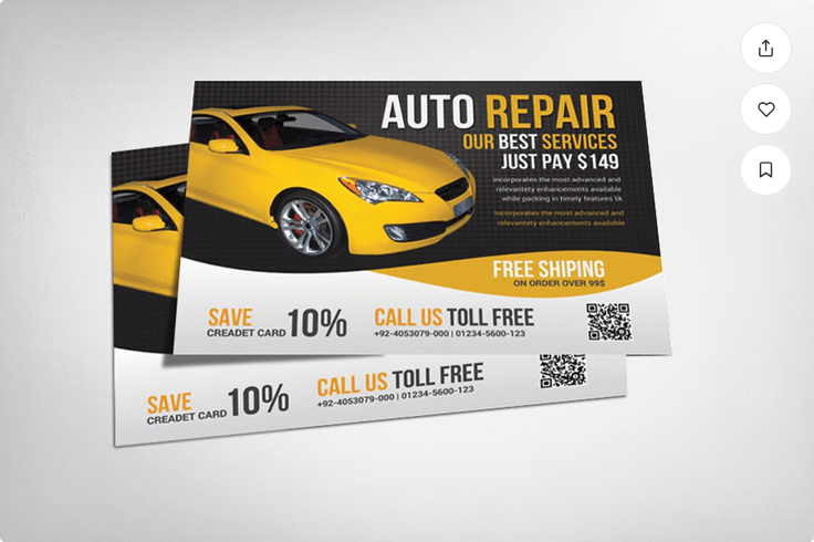 Automotive Flyer Template PSD