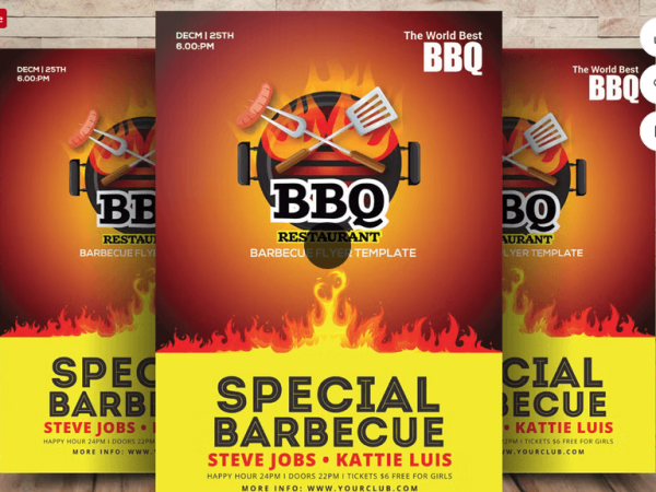 BBQ Party Flyer Template PSD