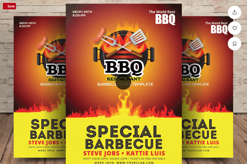 BBQ Party Flyer Template PSD