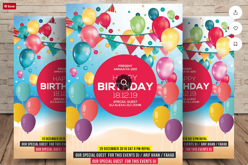Baby Birthday Party Flyer Template PSD