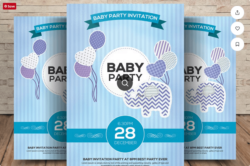 Baby Girl Party Babysitting Flyer Template PSD Design