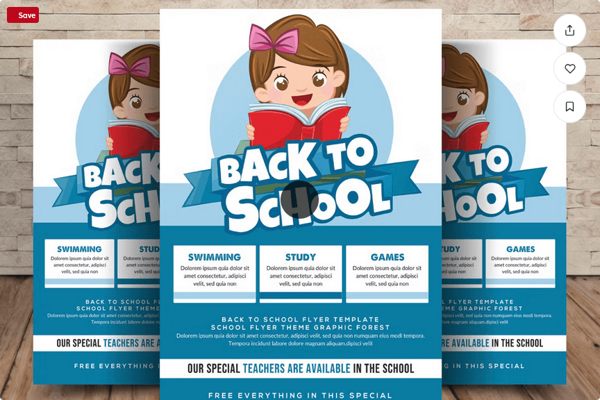 Back to School Essentials Marketing Flyer Template PSD