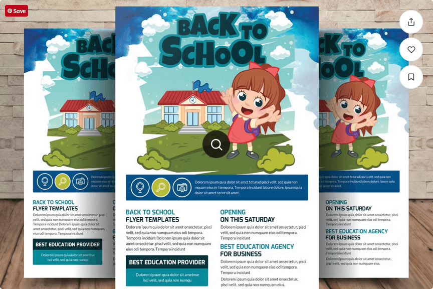 Back to School Sale Promotion Flyer Template PSD
