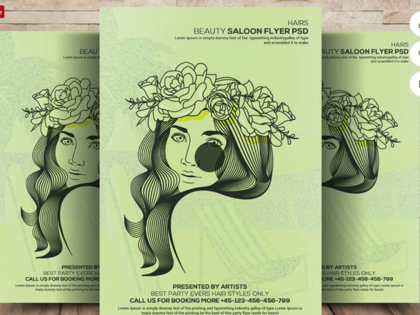 Barber Shop Flyer Template PSD File