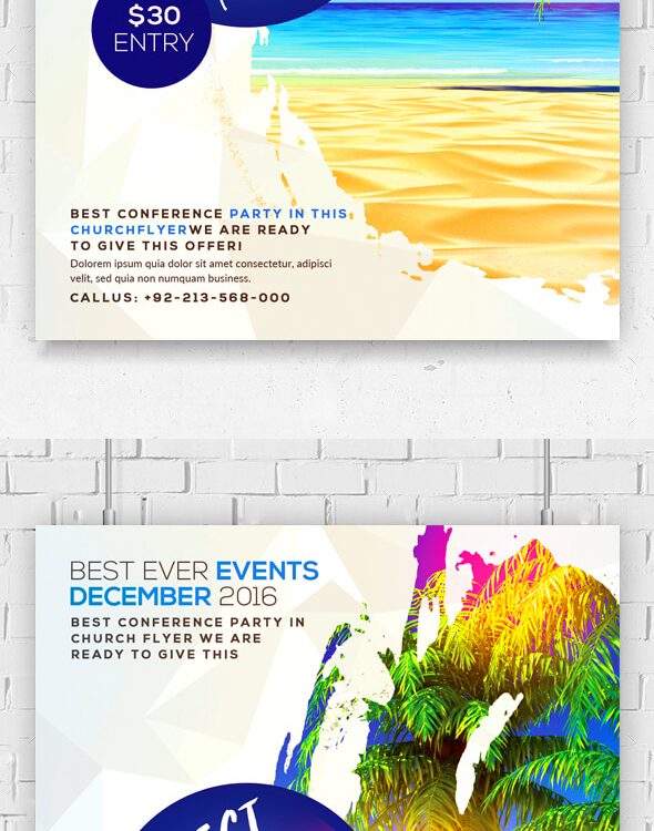 Best Summer Party PSD Flyer Template