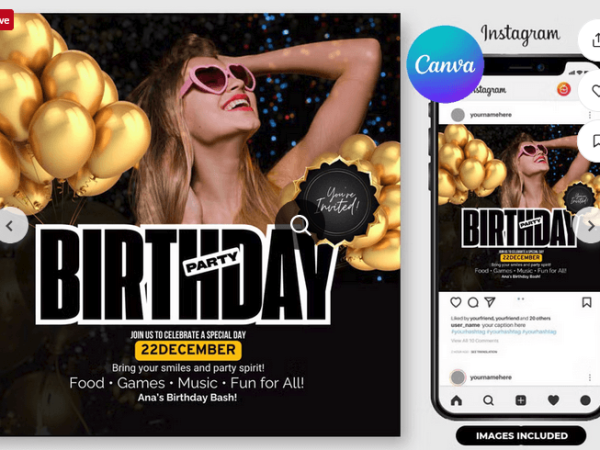 Birthday Party Flyer Template PSD File