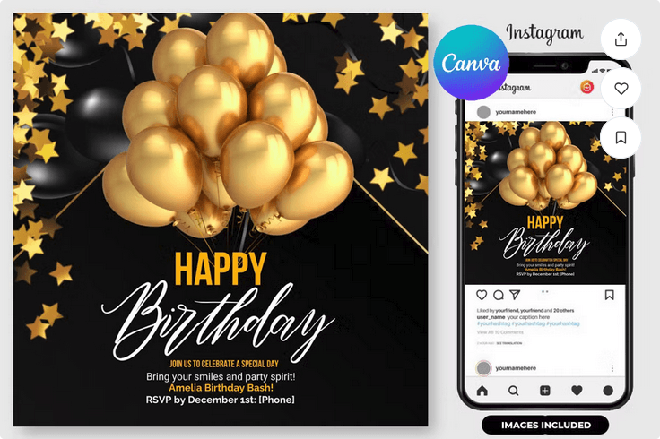 Birthday Party Flyer Template PSD