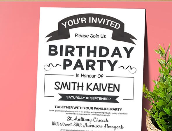 Birthday Party PSD Flyer Template
