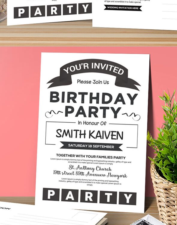 Birthday Party PSD Flyer Template