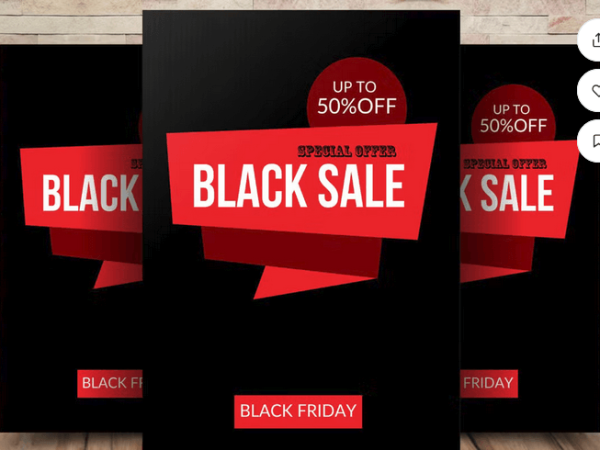 Black Friday Discount Flyer Template PSD