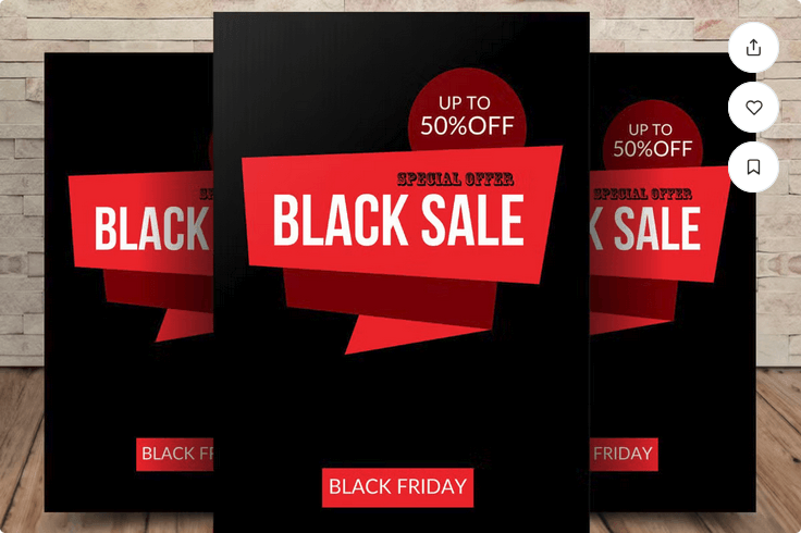 Black Friday Discount Flyer Template PSD