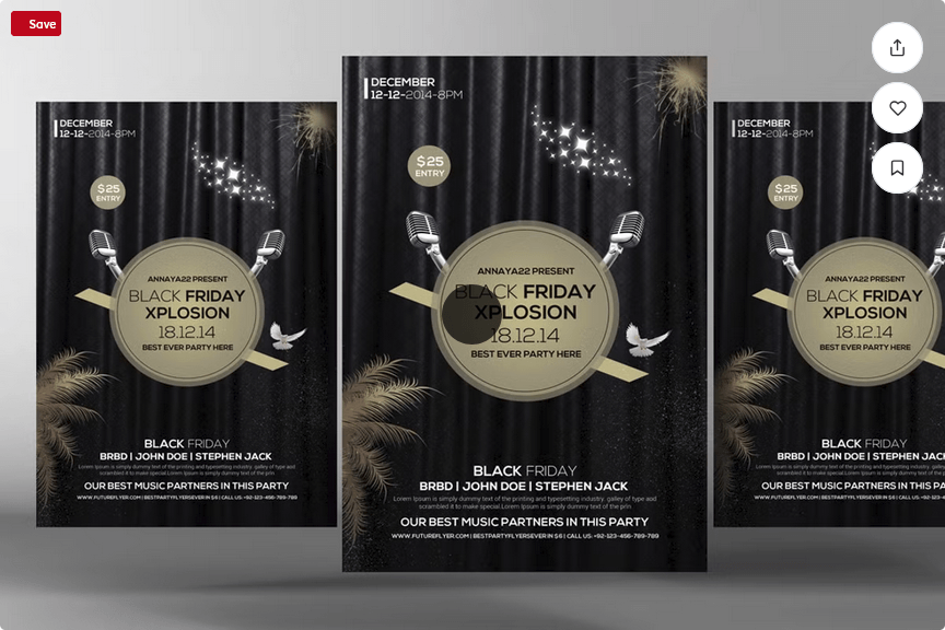Black Friday Party Flyer Template PSD