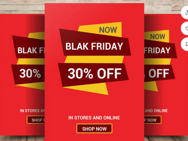 Black Friday Sale Discount Flyer Template PSD