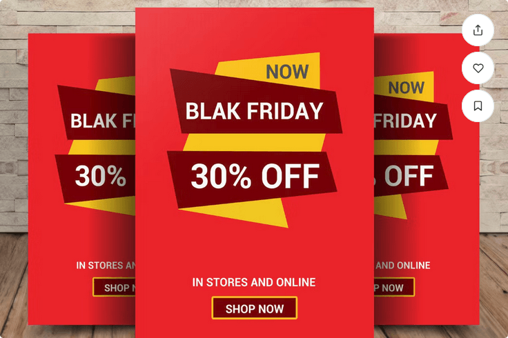 Black Friday Sale Discount Flyer Template PSD