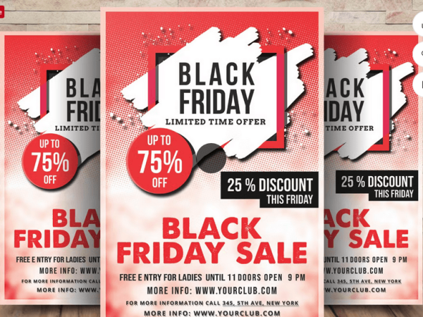 Black Friday Sale Flyer Template PSD