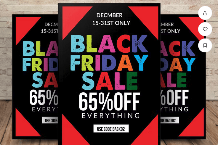 Black Friday Sale Flyer Template PSD File