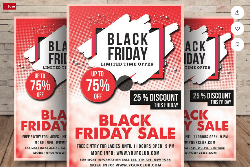 Black Friday Sale Flyer Template PSD