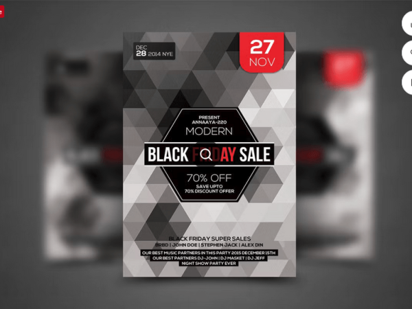 Black Friday Sales Flyer Template PSD