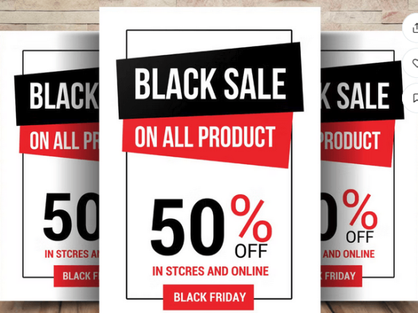 Black Friday Store Flyer Template PSD