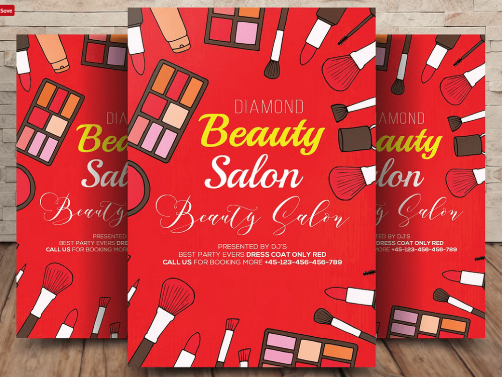 Bold & Trendy Salon Flyer Template PSD
