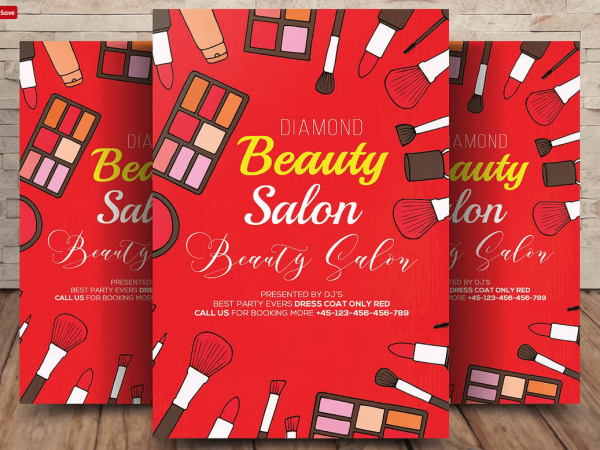 Bold & Trendy Salon Flyer Template PSD