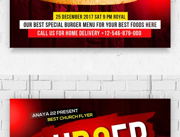 Burger Shop PSD Flyer Template