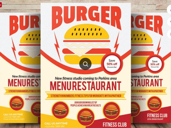 Burger Time Flyer Template PSD