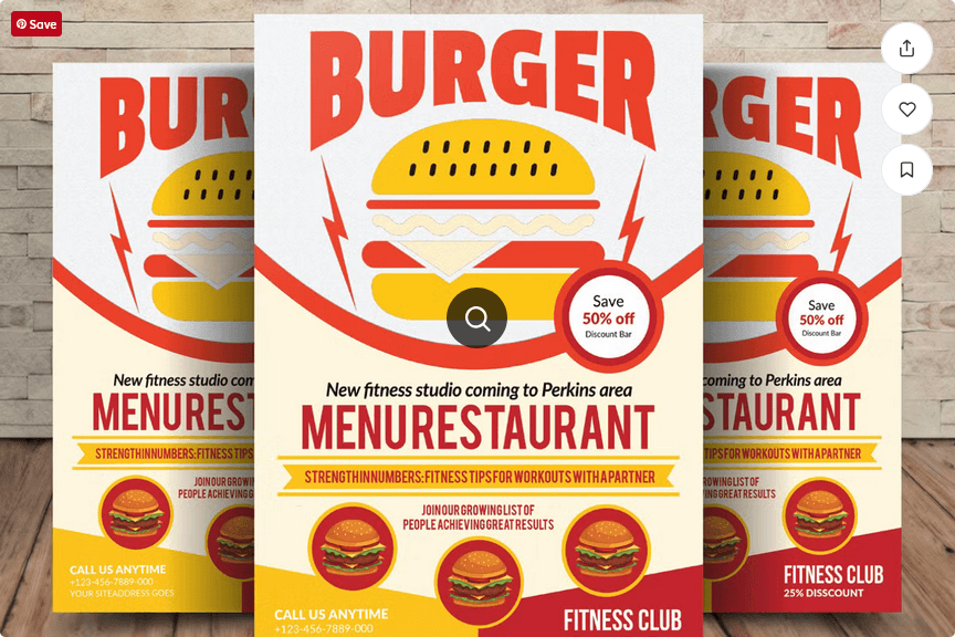 Burger Time Flyer Template PSD