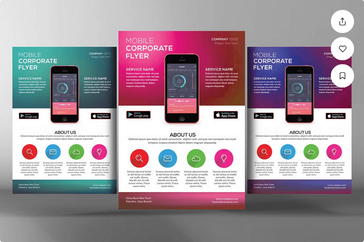 Business Solutions App Flyer PSD