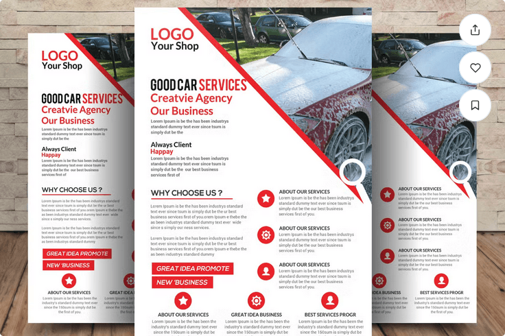 Car Service Wash Flyer Template