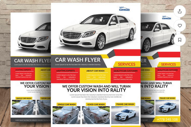 Car Wash Flyer Template Design