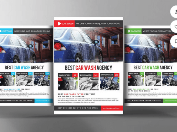 Car Wash Flyer Template PSD