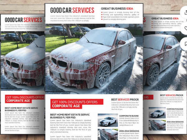Car Wash Flyer Template PSD Design