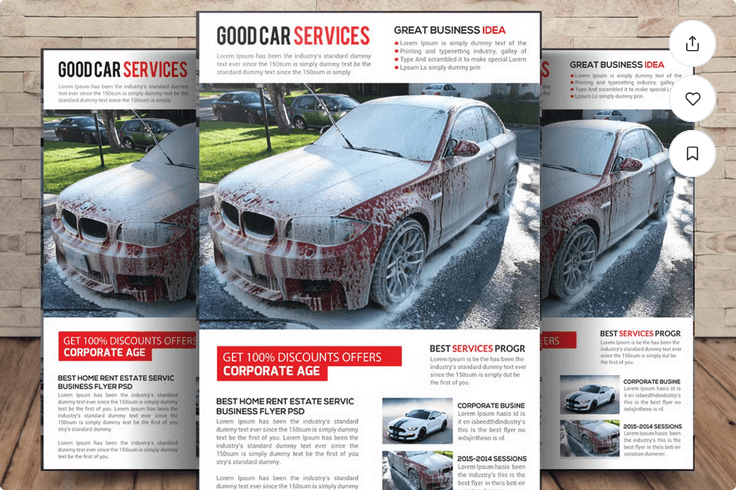 Car Wash Flyer Template PSD Design