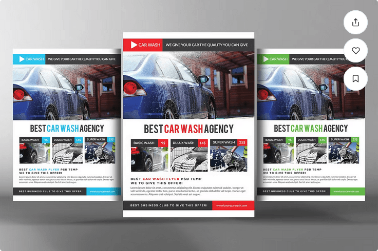 Car Wash Flyer Template PSD