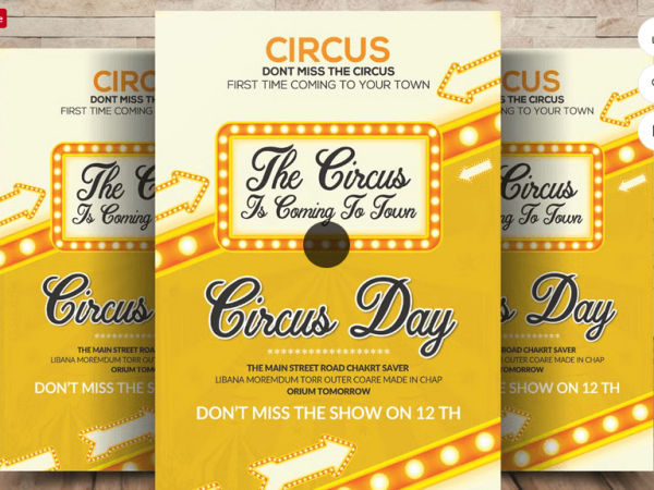 Carnival Circus Flyer Template PSD