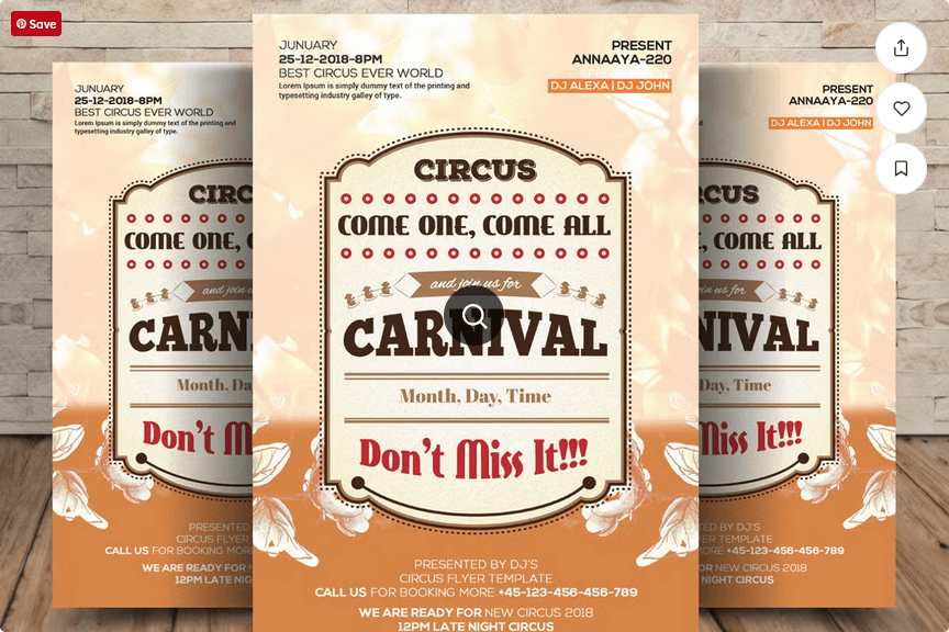 Carnival Show Flyer Template PSD
