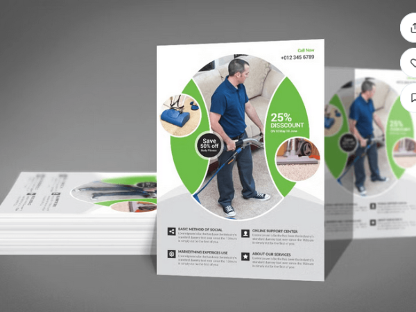 Carpet Cleaning Flyer Template PSD