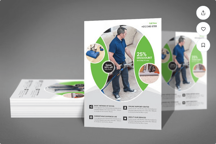 Carpet Cleaning Flyer Template PSD