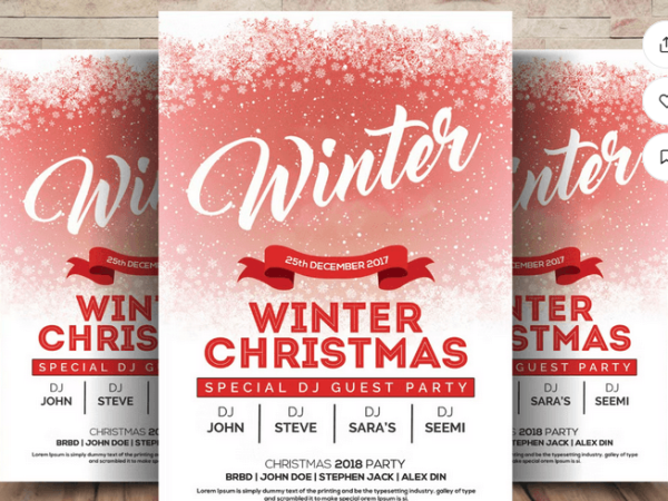 Winter Style Christmas Party Flyer