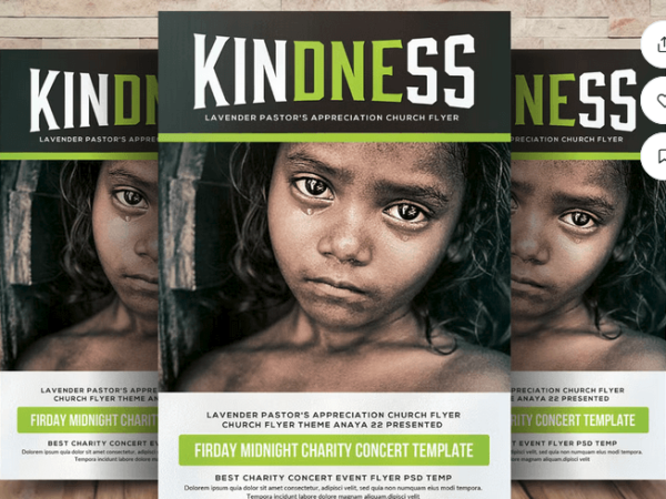 Charity Donation Flyer Template PSD Design